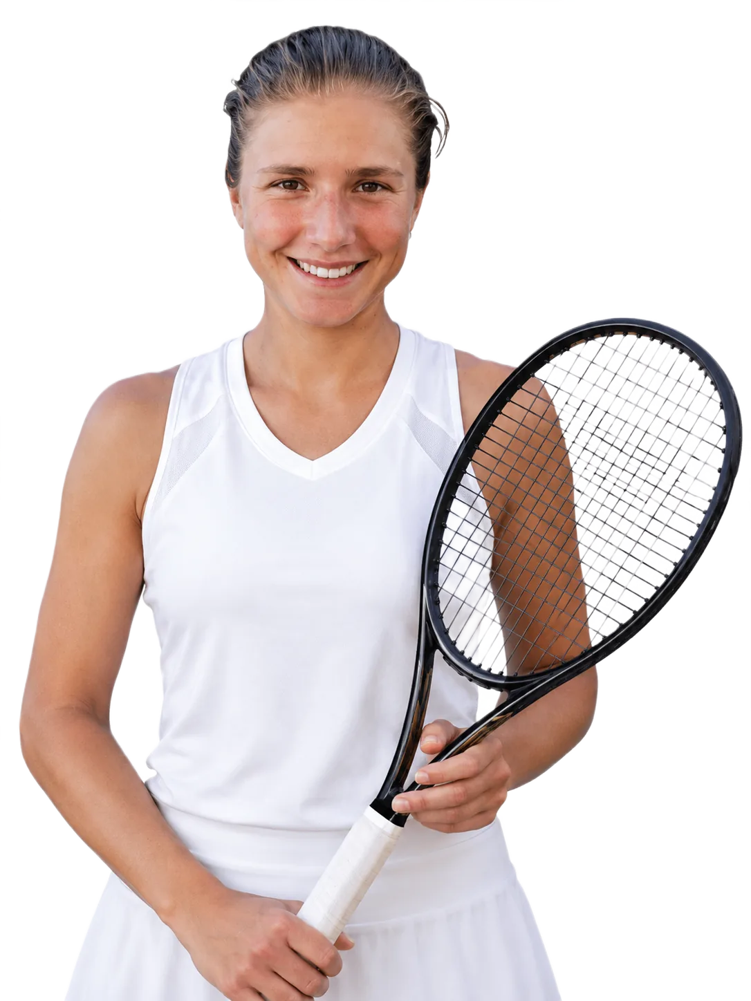 Portrait of Adelina Lachinova, tennis player