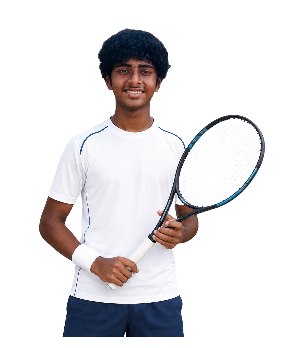 Aryan Shah tennis player profile visual with TennisJack stats and match analysis