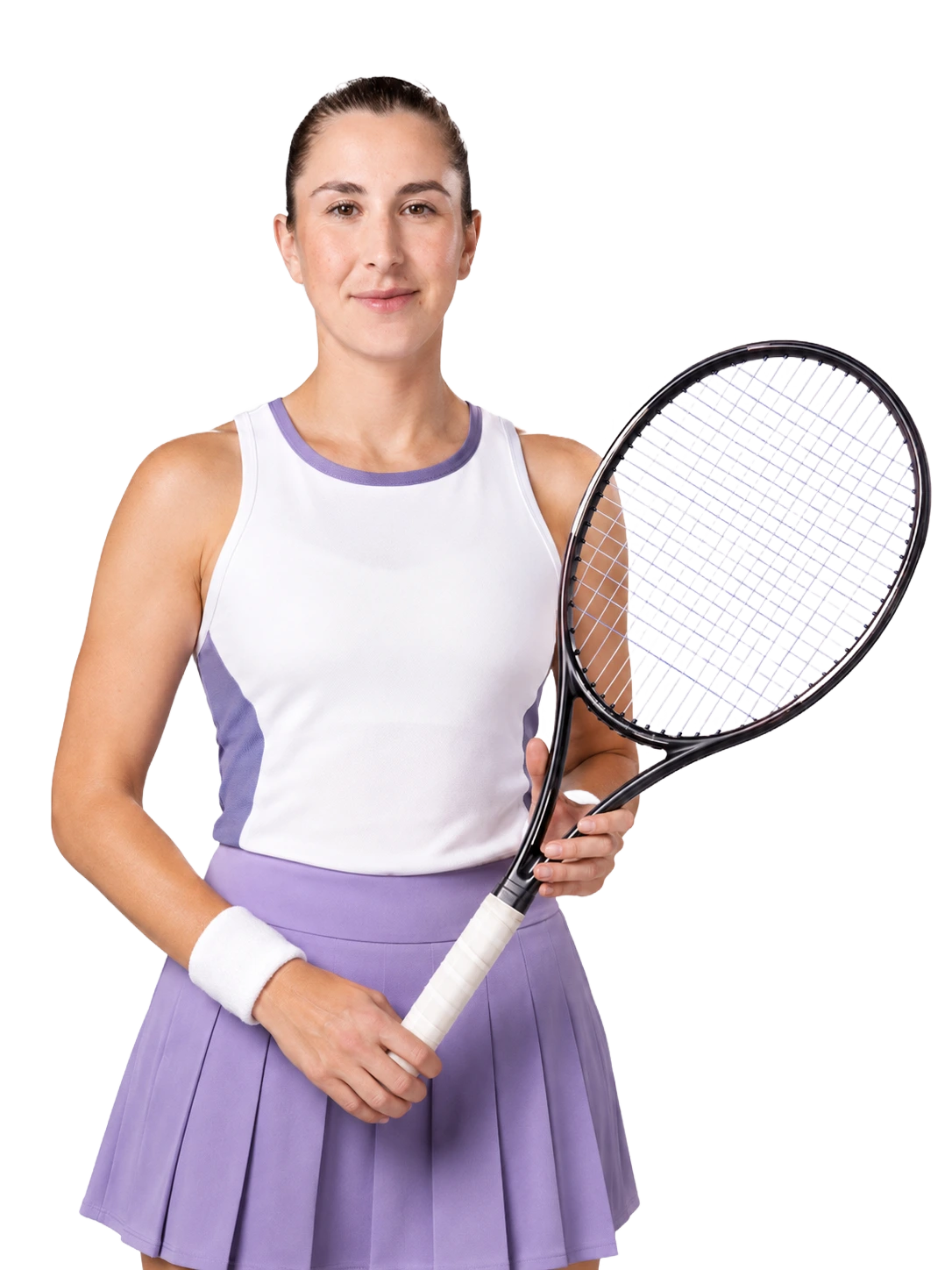 Belinda Bencic tennis player profile visual with TennisJack stats and match analysis