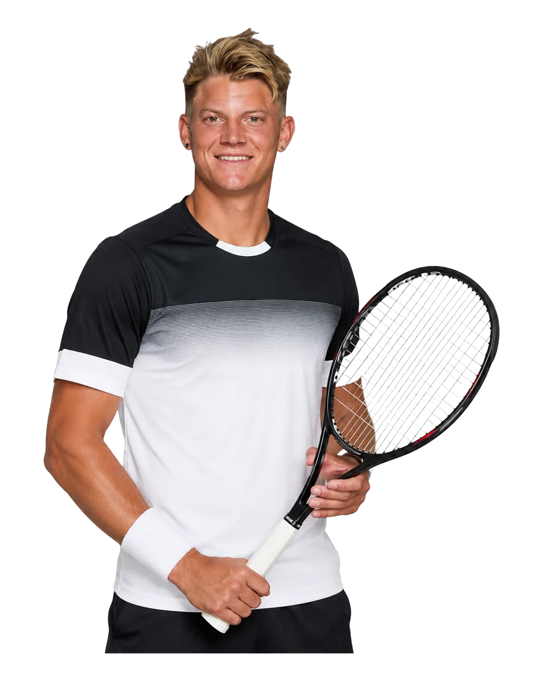 Blu Baker tennis player profile visual with TennisJack stats and match analysis