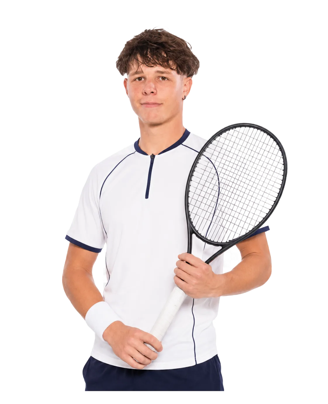 Cesar Bouchelaghem tennis player profile visual with TennisJack stats and match analysis