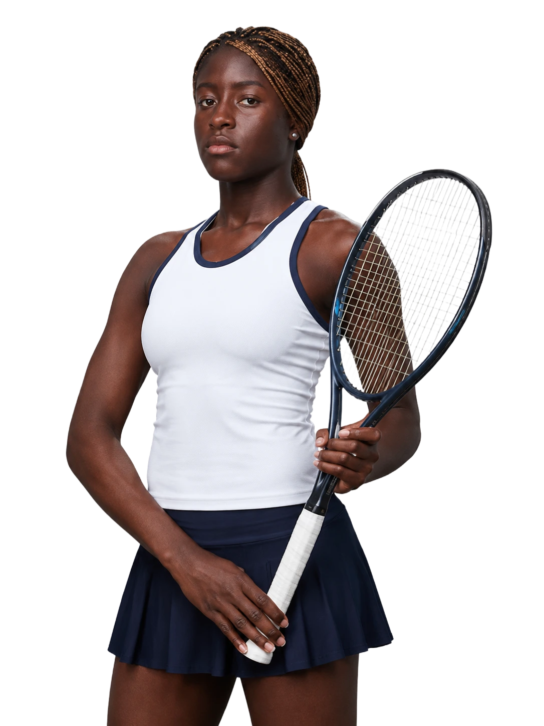 Clervie Ngounoue tennis player profile visual with TennisJack stats and match analysis