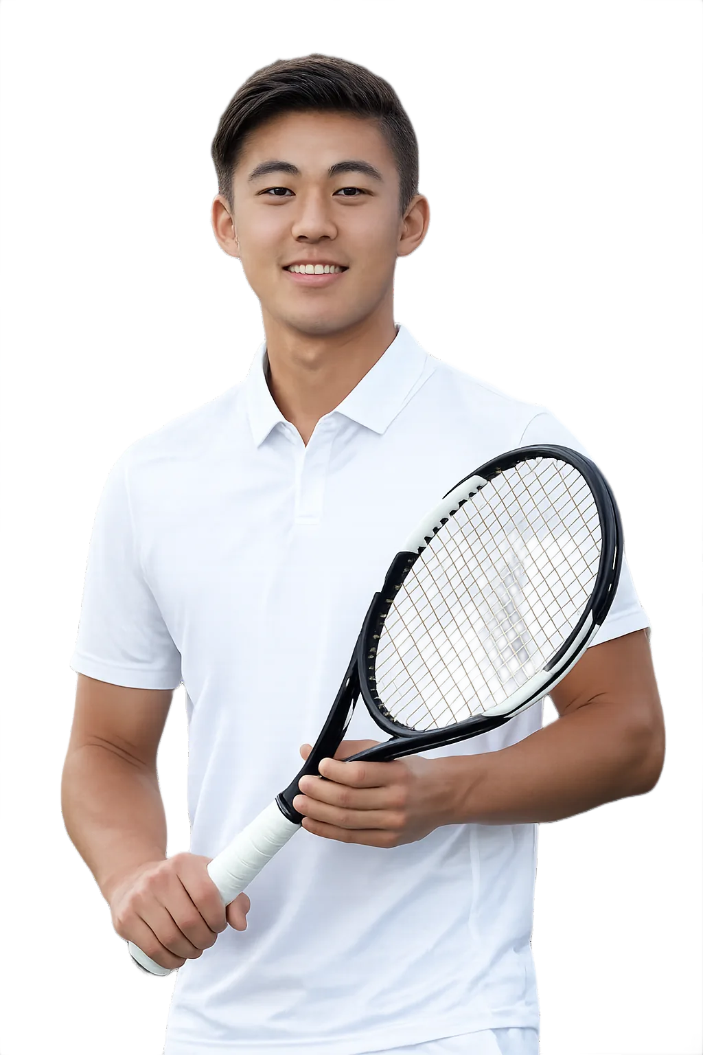 Portrait of Evan Zhu, tennis player