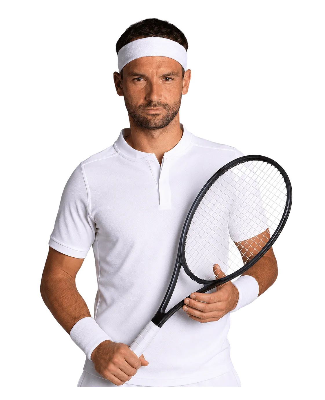 Grigor Dimitrov tennis player profile visual with TennisJack stats and match analysis
