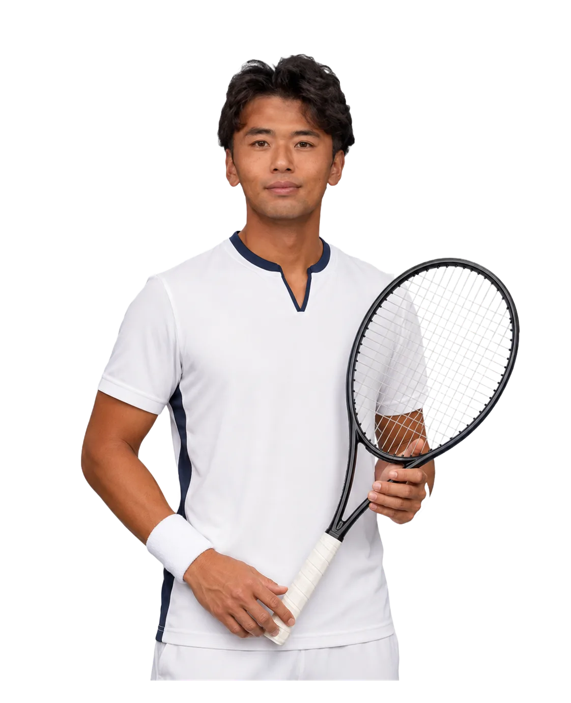 Hugo Hashimoto tennis player profile visual with TennisJack stats and match analysis