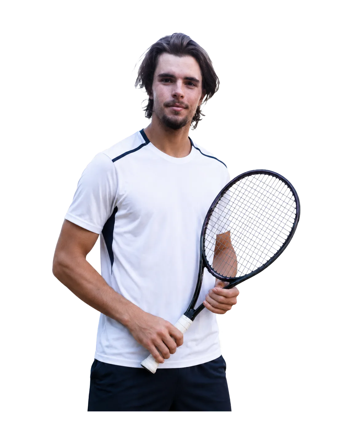 Jaime Faria tennis player profile visual with TennisJack stats and match analysis