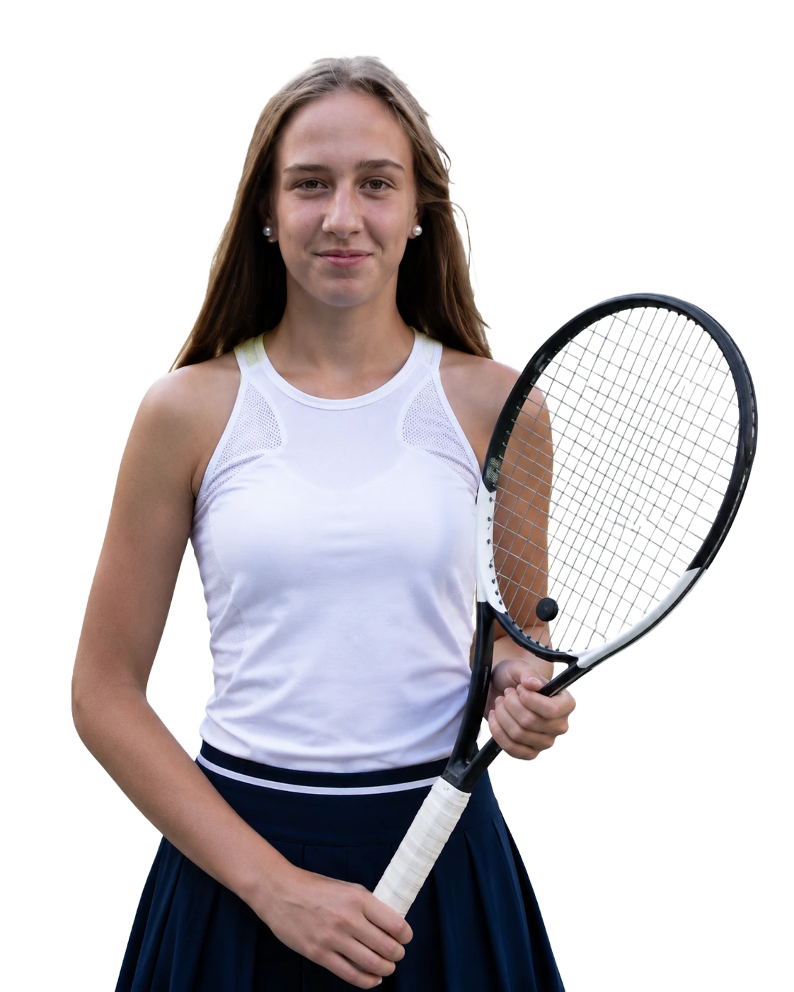 Linea Bajraliu tennis player profile visual with TennisJack stats and match analysis