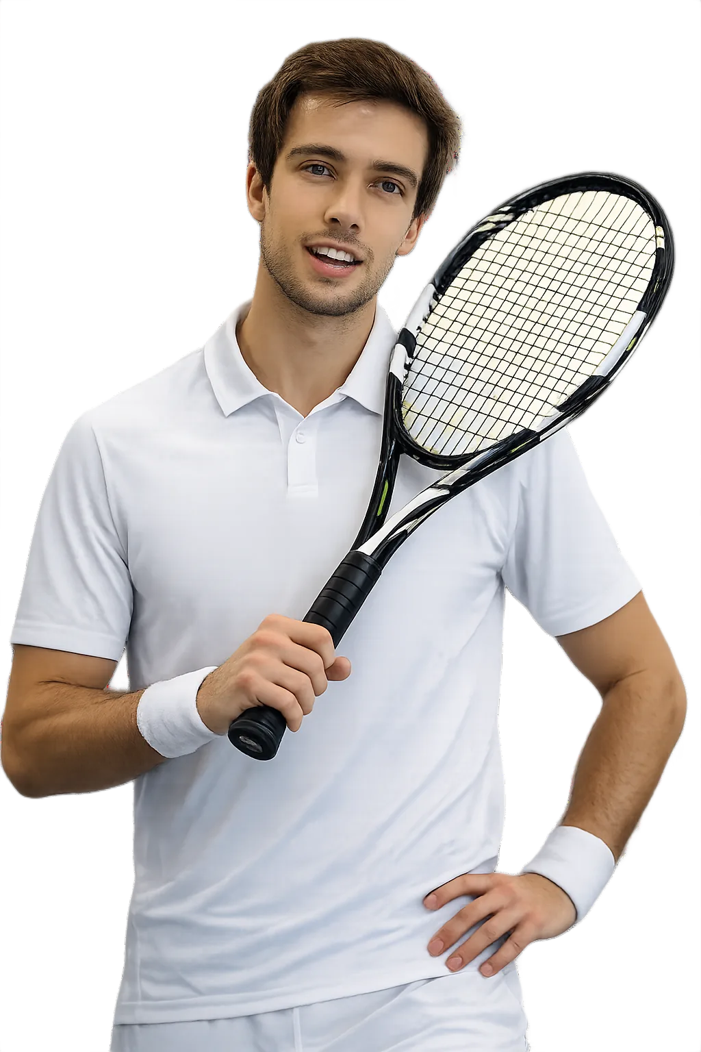 Portrait of Louis Dussin, tennis player