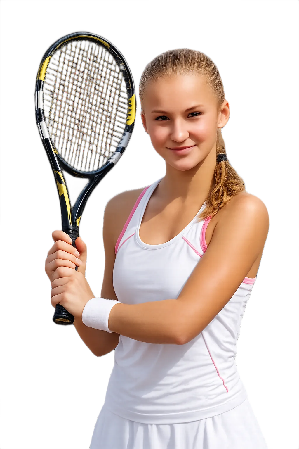 Portrait of Malene Helgo, tennis player