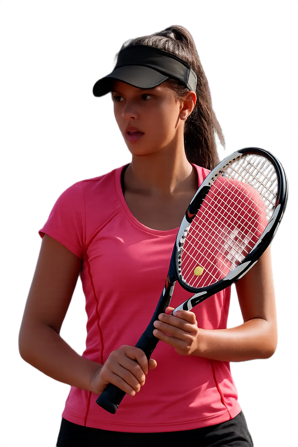 Portrait of Maria Eduarda Lages, tennis player