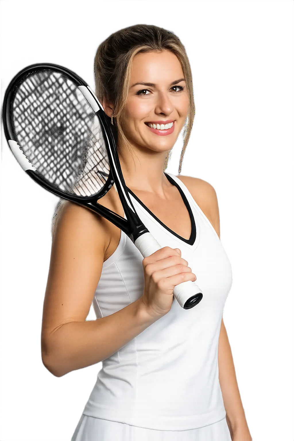 Portrait of Marie Mattel, tennis player