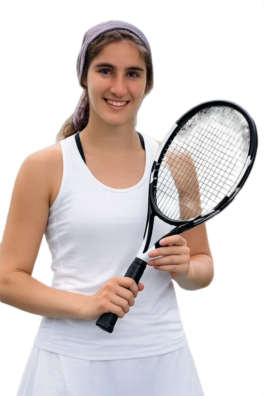 Portrait of Meshkatolzahra Safi, tennis player