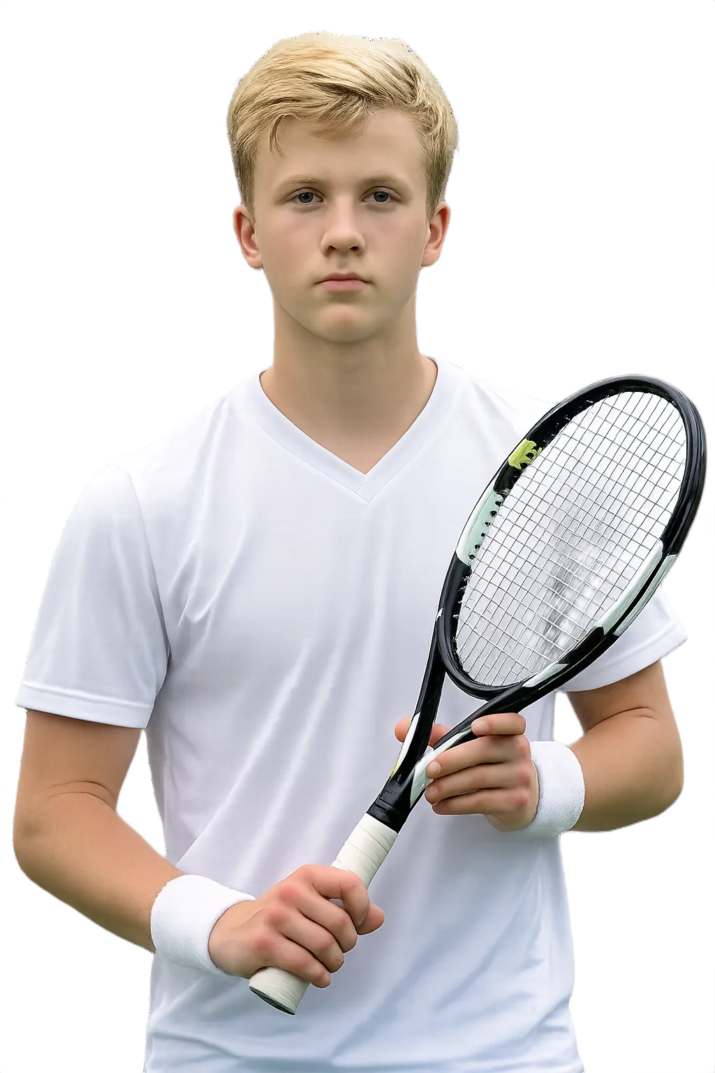 Portrait of Pijus Vaitiekunas, tennis player