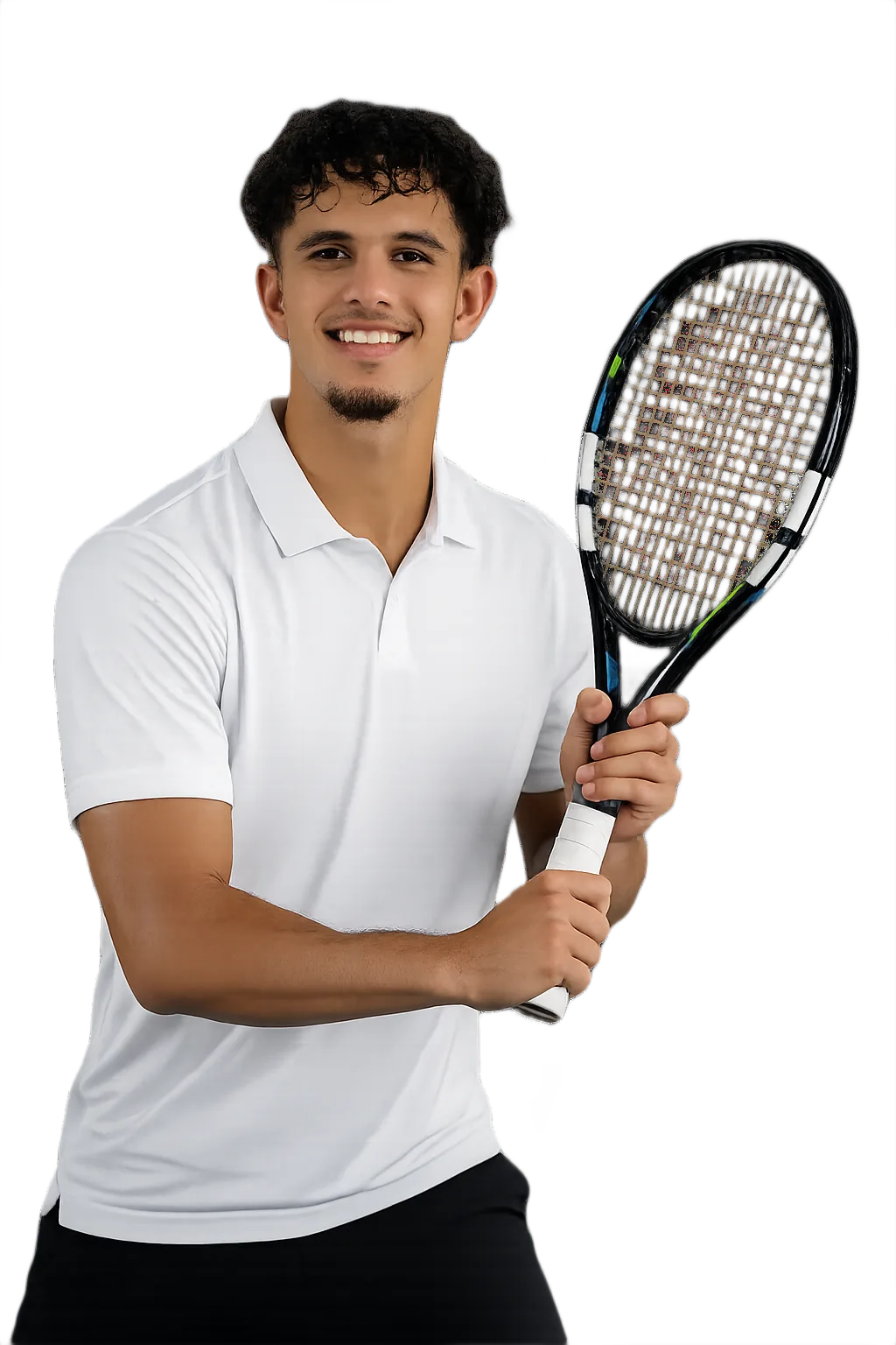 Portrait of Taha Baadi, tennis player