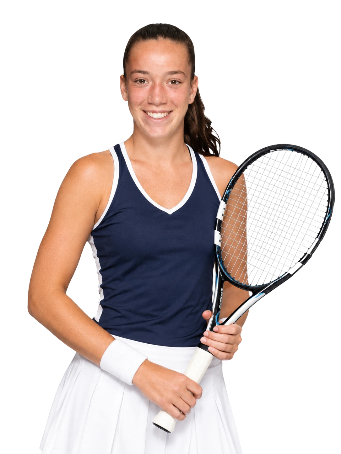 Tereza Valentova tennis player profile visual with TennisJack stats and match analysis