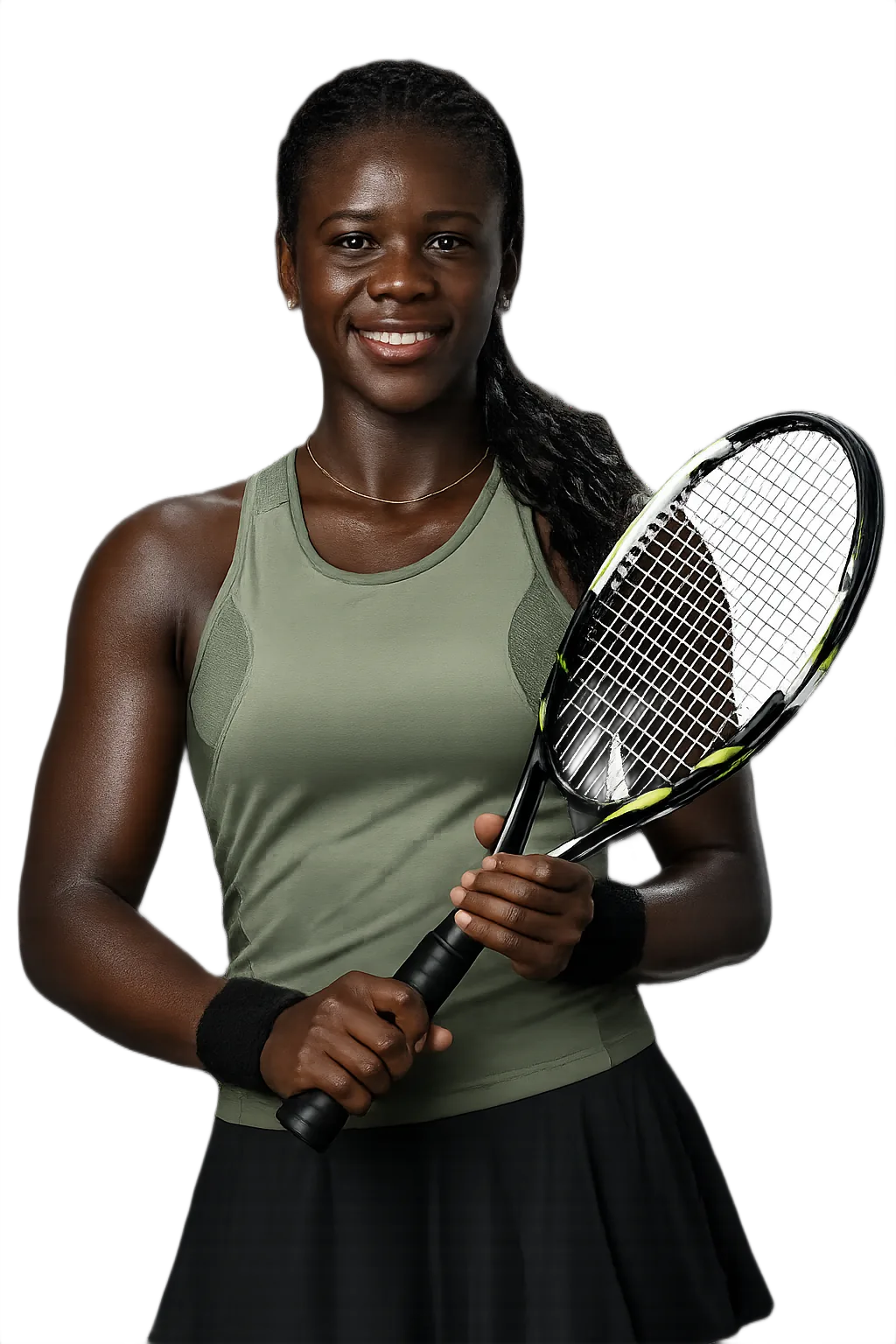 Portrait of Victoria Mboko, tennis player