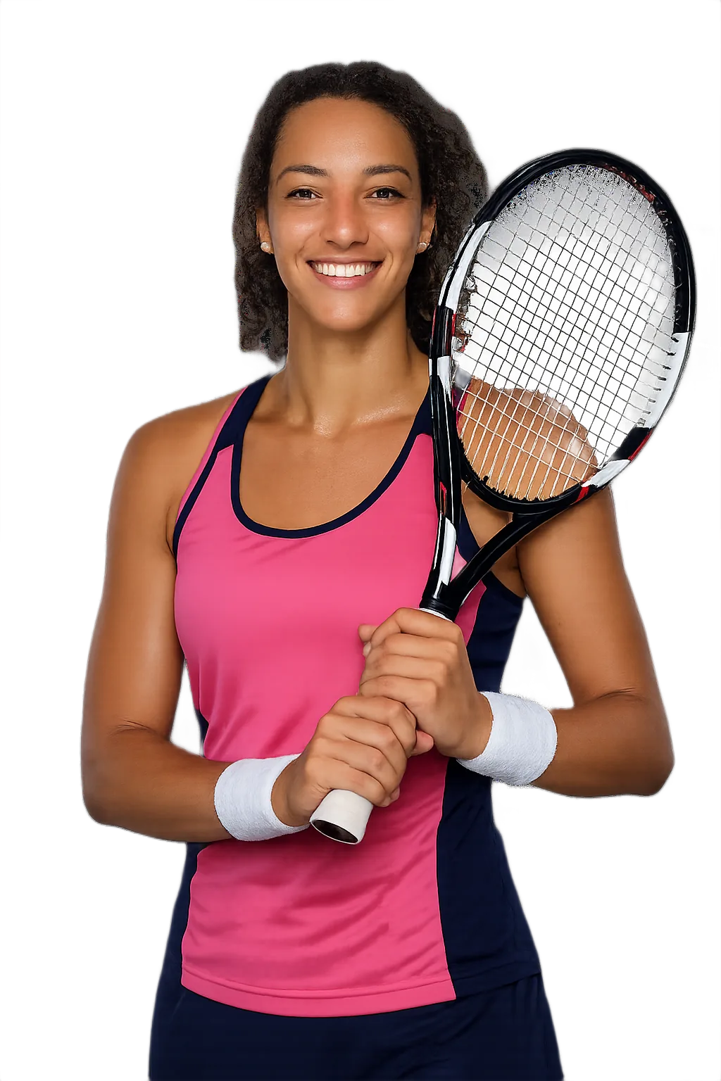 Portrait of Yasmine Mansouri, tennis player